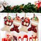 thumbnail image 4 of Medias navideñas para gatos y mascotas de 19 pulgadas, medias navideñas grandes con forma de pez de arpillera a cuadros, medias navideñas para colgar en chimenea, decoraciones navideñas para el, 4 of 7