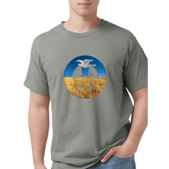 CafePress - Peace In Ukraine Men's Comfort Colors® T Shirt - Mens Comfort Colors® Shirt