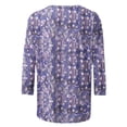 thumbnail image 5 of PuLe Long Sleeve Shirts for Women Womens 3/4 Length Sleeve Tops Casual Three Quarter Sleeve T-Shirts Round Neck Cute Tunic Tops Summer Blouses for Women 2024 ﻿, 5 of 5