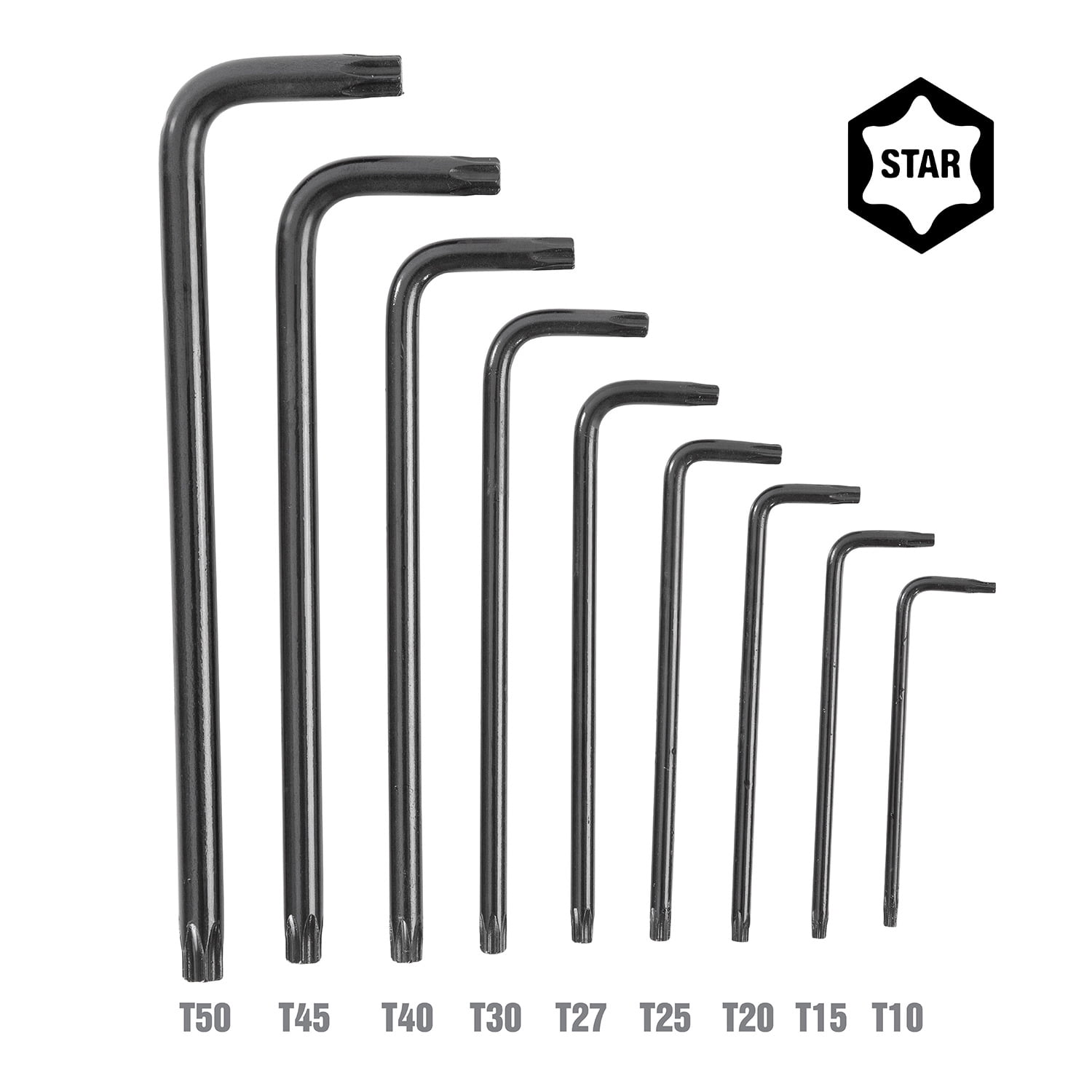 OEMTOOLS 24249 35 Piece SAE, Metric, Star Hex Key Set with Allen Wrench Organizer Cases, Ball End Allen Wrench Set, Long L Wrench Set, Large Allen Wrench Set