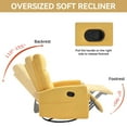 thumbnail image 5 of Manual Recliner Chair for Living Room,Swivel Recliner Chair with Footrest,Yellow, 5 of 8
