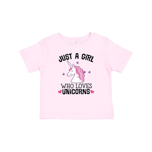 Inktastic Just a Girl Who Loves Unicorns Girls Baby T-Shirt