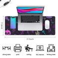 thumbnail image 5 of Long Mouse Pads for Desk,Psychedelic Halloween Pattern Desk Mats on Top Of Desks, Desk Mouse Pad Extra Large with 3mm Non-Slip Base and Stitched Edge for Gaming,Office,Work,Home 31.5x11.8in, 5 of 5
