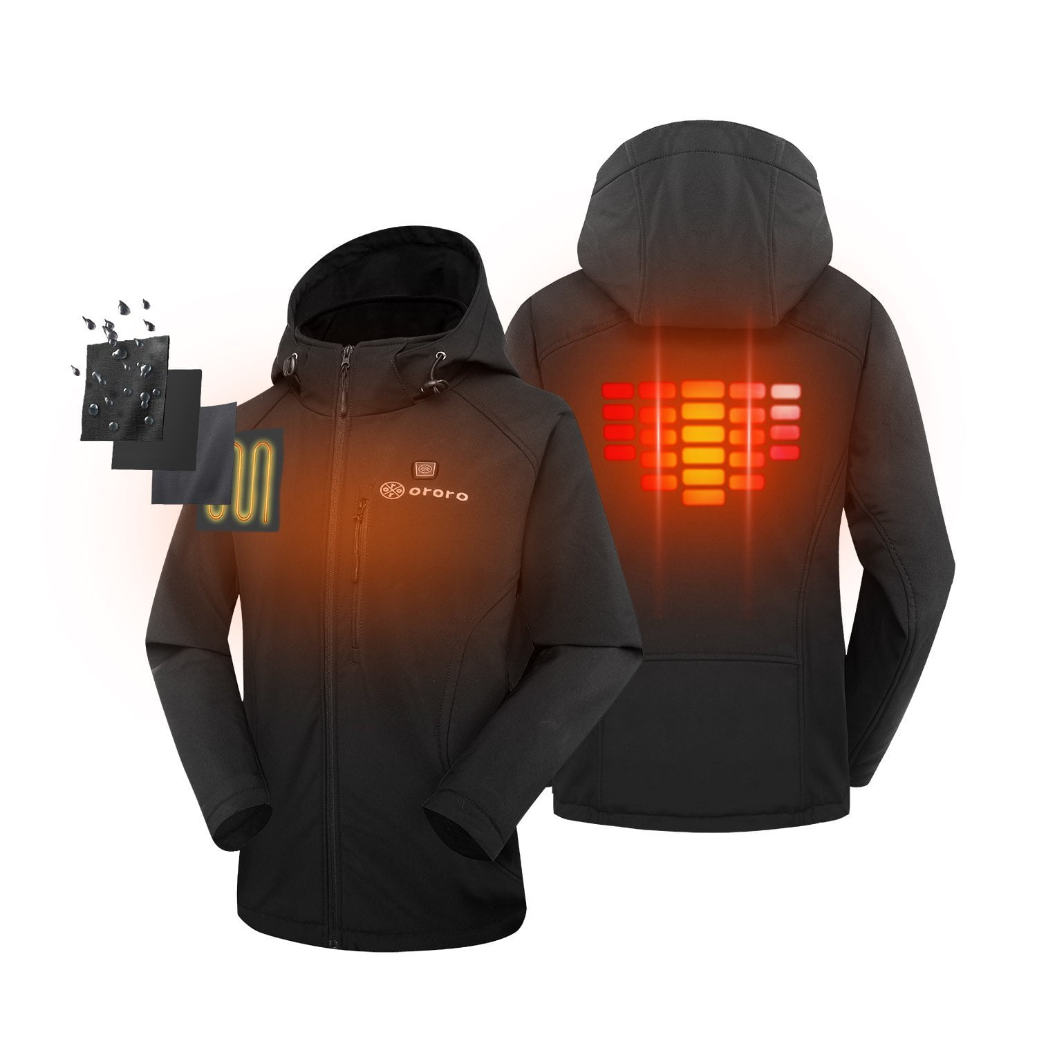 Womens Heated Clothing >> Ororo Women S Slim Fit Heated Jacket With Battery Pack And Detachable Hood Womens Heated Clothing >> Ororo Women S Slim Fit Heated Jacket With Battery Pack And Detachable Hood