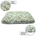 thumbnail image 3 of Retro Pet Bed, Joy of Nature Coming Alive in Spring Pastel Colored Flowers, Chew Resistant Pad for Dogs and Cats Cushion with Removable Cover, 24" x 39", Mint Green Sky Blue, by Ambesonne, 3 of 4