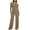 Khaki, variant on Womens 2 Piece Outfits Casual Long Sleeve Round Neck Sweatsuits Sets Comfy loose fitting Pullover Tracksuits and Sweatpants,Khaki,2XL