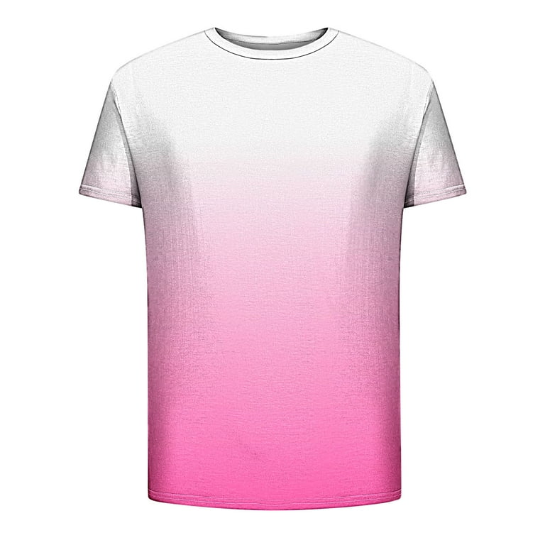 Leesechin Men's Summer Streetwear Causal T Shirts Ombre Leesechin Men's Summer Streetwear Causal T Shirts Ombre