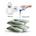 thumbnail image 5 of Waterproof Outdoor Throw Pillows with Inserts 18"x18", Sage Green Ombre Soft Decorative Pillowcases for Couch Bedroom, Modern Moire Geometric Abstract Pillow Covers for Sofa Living Room, 5 of 8