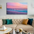 thumbnail image 4 of Hermosa Beach Canvas Art Beach Sunset Picture Wall Art Beach Landscape Framed Painting Wall Decor For Home Office Bedroom Reeady to Hang, 4 of 6