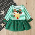 thumbnail image 5 of LNMQLPDBS Christmas Dress 5t Baby Girl Christmas Dresses 12-18 Months Girls Green Christmas Black Long Sleeve Dress Puffy Dress Baby Outfits Clothes, Green 2-3 Years, 5 of 9