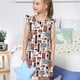 thumbnail image 4 of Fotbe Modern Life Vestido de Dormir para Niñas de 3 a 10 Años, Mangas Cortas, Estilo Princesa, Pijama Camisón con Mangas Voladas-Large, 4 of 6