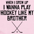 thumbnail image 2 of CafePress - Play Hockey Like My Brother Body Suit - Long Sleeve Cotton Baby Bodysuit, 2 of 4