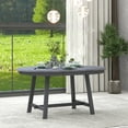 thumbnail image 6 of Round Kitchen Table, Round Extendable Dining Table, Wood Dining Table Round, Dinner Table, Gray, 6 of 9