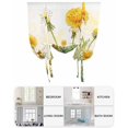 thumbnail image 6 of Yellow Ombre Floral Tie Up Curtains for Window, Thermal Insulated Balloon Shade Adjustable Rod Pocket Curtains Valance Panels for Kitchen Bathroom Cafe 42 x 45 Watercolor Botanical, 6 of 6
