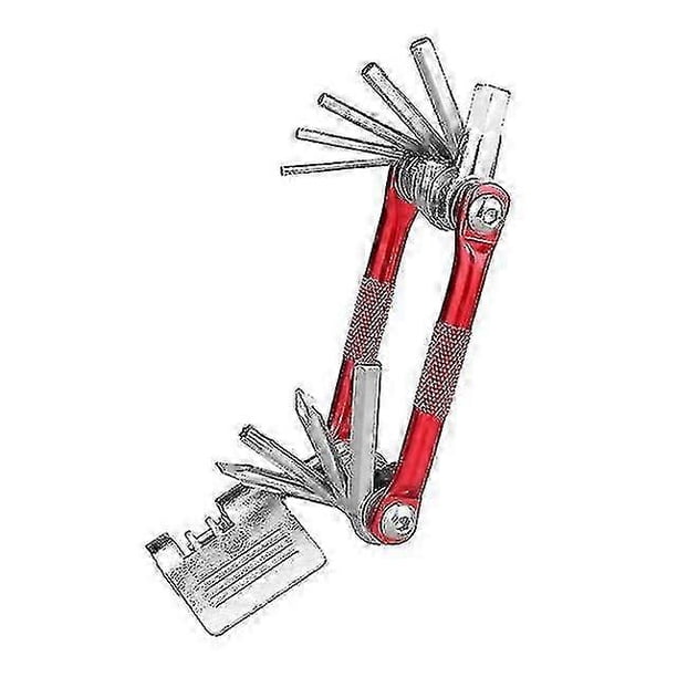 10 In 1 Multifunctional Bicycle Tire Repair Tools Kit Folding Multitool With Screwdriver Riding Cycling Equipment