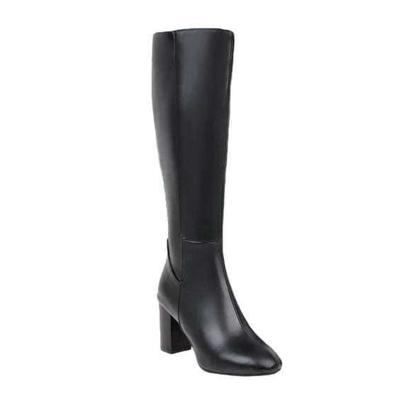 Juebong Boots on Clearance 2023 Knee High Boots for Women Gogo Boots 70s Boots,Leather Pointed Toe Chunky Knee High Platform Dress Boots, Fashion Long Chunky Tall Gogo Boots for Fall