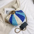 thumbnail image 1 of Bolsas de playa de semicírculo Bolsa de mensajero tejida de paja de verano informal Elegante para viajes Ndcxsfigh Para Estrenar, 1 of 9