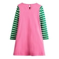 thumbnail image 2 of Toddler Girl Dress Long Sleeve Winter Christmas Clothes Cotton Casual Playwear Outfit Dresses Girl Dress WIth Printed And Solid Color Round Neck Casual Tunic Shirt Clothes, 2 of 7