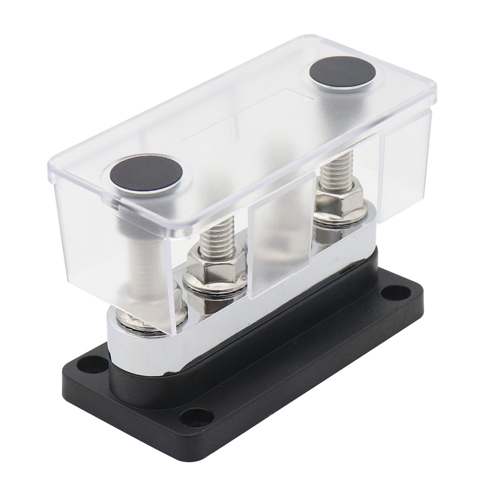 Terminal Bus Ground Power Distribution Terminal Block Bus with Cover for Auto Marine Car Pickup Trailer Boat