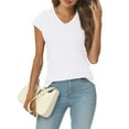 thumbnail image 3 of SUNBS Womens Casual V Neck Shirts Basic Plain T Shirts Cute Tops for Women Summer Clothes, 3 of 7