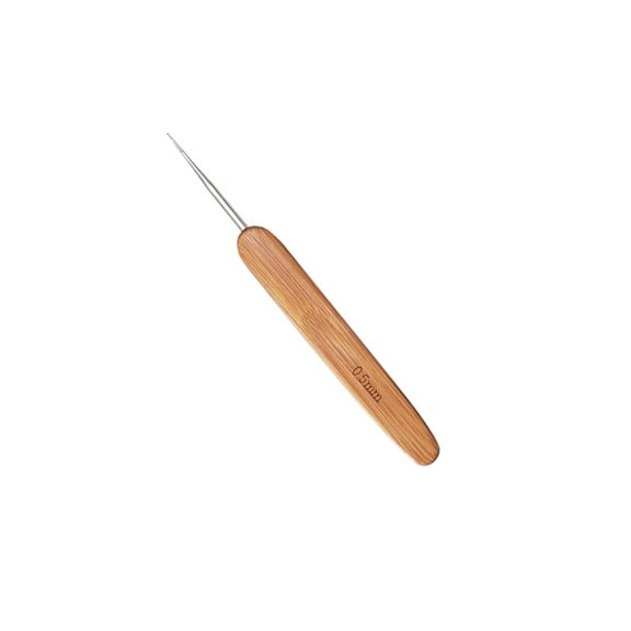 Crochet Hooks Ergonomic Crochet Needles Bamboo Wooden Handle Small Size Crochet Hook,Thin Yarn and Lace Knitting (0.5mm)
