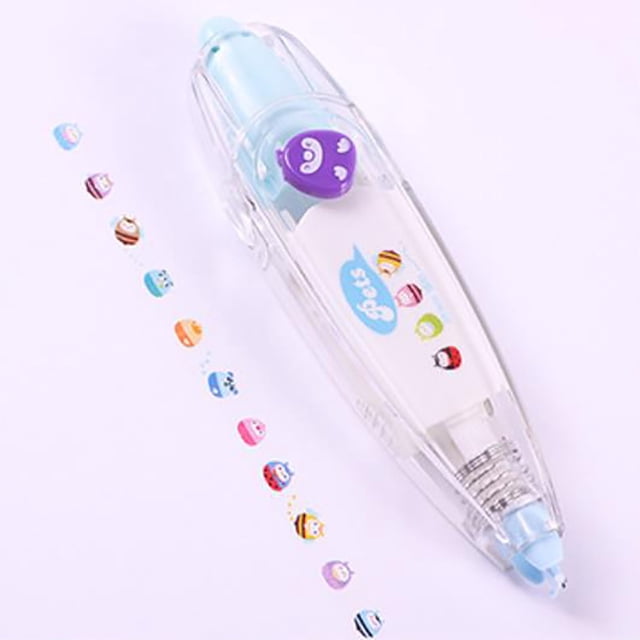 Mohdy Creative Lace-Decorative Correction Tape,Cartoon Decorative Washi Tape Pen,Roly-Poly Style,2Pcs,Creative Lace Decoration Correction Tape Cartoon Decorative Tape Pen
