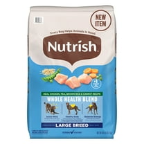 Nutrish Large Breed Real Chicken, Pea, Brown Rice & Carrot Recipe Whole Health Blend Dry Dog Food, 40 lb. Bag (Rachael Ray)