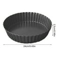thumbnail image 6 of Sturdy Nonstick Tart Pan - Removable Bottom, 6/8/10In Round Carbon Steel Quiche Pan for Baking, Heavy Duty Tart Mold loose for Pie, Mousse Cakes, Fruit and Desserts, 6 of 8