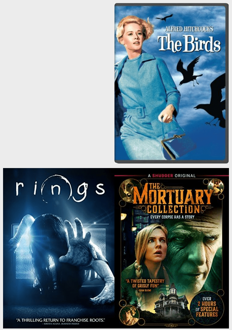 Pijler In de meeste gevallen Maakte zich klaar Horror 4 Pack DVD Bundle: The Ring Two Movie Collection, The Birds, Rings,  The Mortuary Collection - Walmart.com