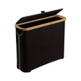 thumbnail image 2 of Organizador de papel higiénico de bambú, contenedor para baño, ahorro de espacio, cesto para papel higiénico, soporte para papel higiénico para Negro, 2 of 8