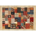 thumbnail image 1 of Ahgly Company Machine Washable Indoor Rectangle Contemporary Brown Red Area Rugs, 2' x 4', 1 of 7