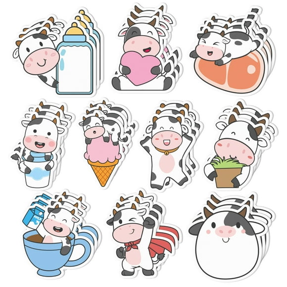 Sticky Notes Jiangpo con forma de vaca, 30 libretas, 600 hojas