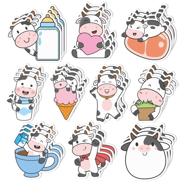 Sticky Notes Jiangpo con forma de vaca, 30 libretas, 600 hojas