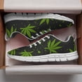 thumbnail image 3 of Mens Womens Marijuana Print Running Shoes,Athletic Tennis Sneakers Comfortable Fashion Weed Shoes White Size 9.5, 3 of 5