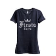 thumbnail image 1 of Fiesta Extra Women's Fashion Relaxed T-Shirt Tee Heather Navy Medium, 1 of 4