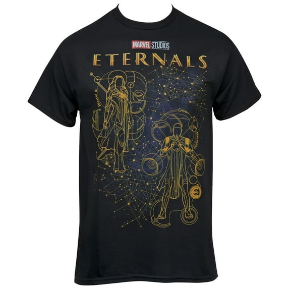 Marvel The Eternals Celestial Forms Constellations w/ Text T-Shirt-XLarge