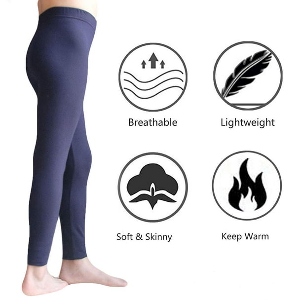 jovati Thermal Pants Men Men’s Sexy Stretch Breathe Thermal Separation Slim  Long Pants