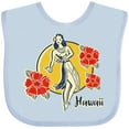 thumbnail image 3 of Inktastic Retro Hula Girl Girls Baby Bib, 3 of 4