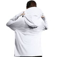 thumbnail image 4 of Dweltoz Womens Upf 50+ Sun Hoodie Shirts with Mask and Brim Lightweight Cooling Athletic Rash Guard Long Sleeve Full Zip Sunscreen Clothes,White One Size, 4 of 4