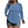 thumbnail image 2 of Neewe Womens Plus Size Tops Basic Long Sleeve Shirts Crew Neck T Shirt Fall Outfits Loose Fit Casual Blouses, 2 of 7