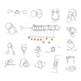 thumbnail image 2 of Interlock Puzzles Set, 18pcs Reusable Educational Metal Wire Puzzles  for Kids for Adults, 2 of 8
