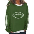 thumbnail image 1 of EQWLJWE Chandails en Molleton de Football pour Femmes, Chandails en Molleton de Jour de Match, Chandail-Over Rugby Surdimensionné, Col Rond, Hauts d'Entraînement pour Femmes, 1 of 3