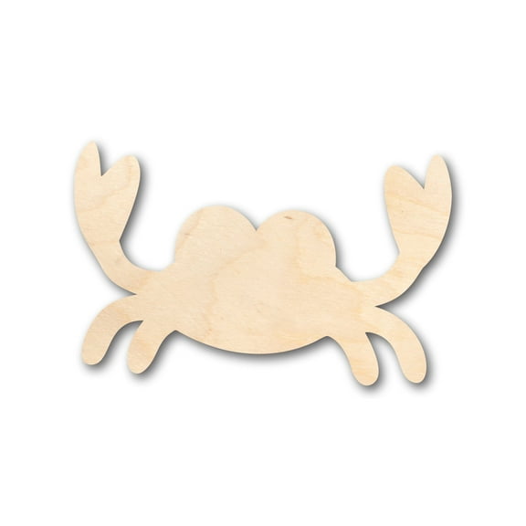 Unfinished Wood Simple Crab Shape - Craft - up to 46" DIY 6" / 1/8"