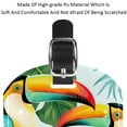 thumbnail image 4 of Square 2Pack PU Leather Toucan Cruise Luggage Tag with Privacy Cover and Name ID Tag for Travel Handbags Backpacks Luggage Tags, 4 of 6
