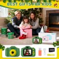 thumbnail image 3 of PayUSD Kids Camera for Girls Boys 32GB 1080HD Selfie Digital Cameras Video Toddler Toys Christmas Birthday Gift Age 3-10, Dark Green, 3 of 9