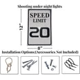 thumbnail image 2 of Speed Limit 10 MPH Sign, Slow Down Sign, Engineer Grade Reflective Sheeting, Rust Free Aluminum, Weather Resistant, Waterproof, Fade Resistant, 12" x 8" (White-10 MPH), 2 of 5