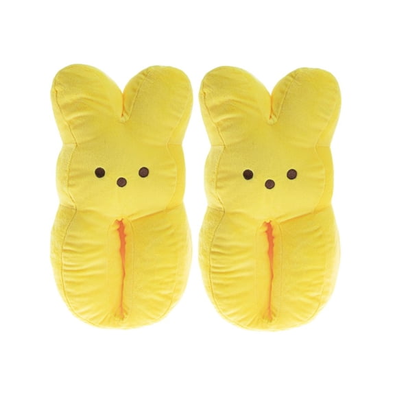 Peeps Easter Dual Size Kids Peeps Slippers, Yellow, Size: 4-5