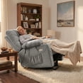 thumbnail image 2 of MCombo Power Lift Recliner Chair with Extended Footrest for Elderly People, Fabric 7287 (Light Grey, Medium-Regular), 2 of 9
