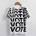 thumbnail image 3 of Vote Repeat Graphic Women's T-Shirt Short Sleeve T Shirts Tops Tee Ladies Loose T, 3 of 6