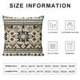 thumbnail image 5 of JEUXUS Aesthetic Decorative Bohemian Sofa Ethnic Farmhouse Boho Black White and Orange Multicolor Aztec Velvet Pillowcase White, 5 of 5
